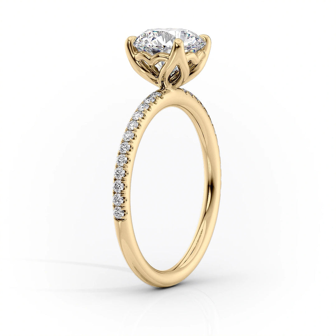 The Pave Abby Set With Radiant Pave Lab Diamond 1.5 Carat 14K Gold#material_gold