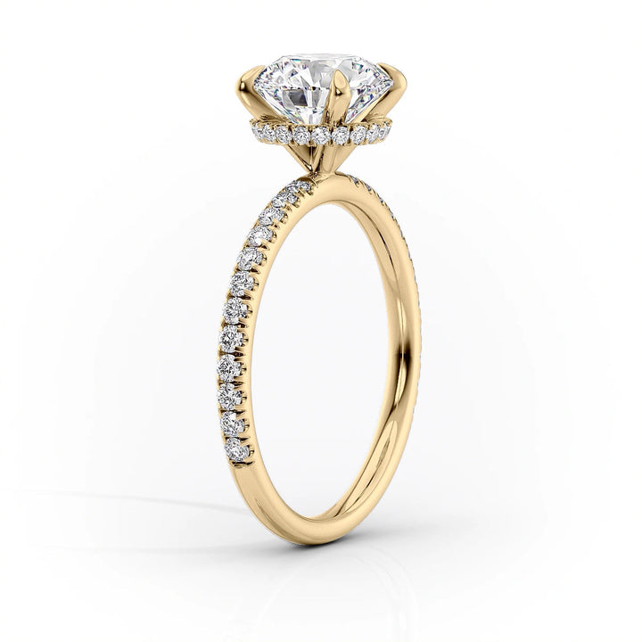 The Pave April Set With Pear Pave Lab Diamond 1.5 Carat 14K Gold#material_gold