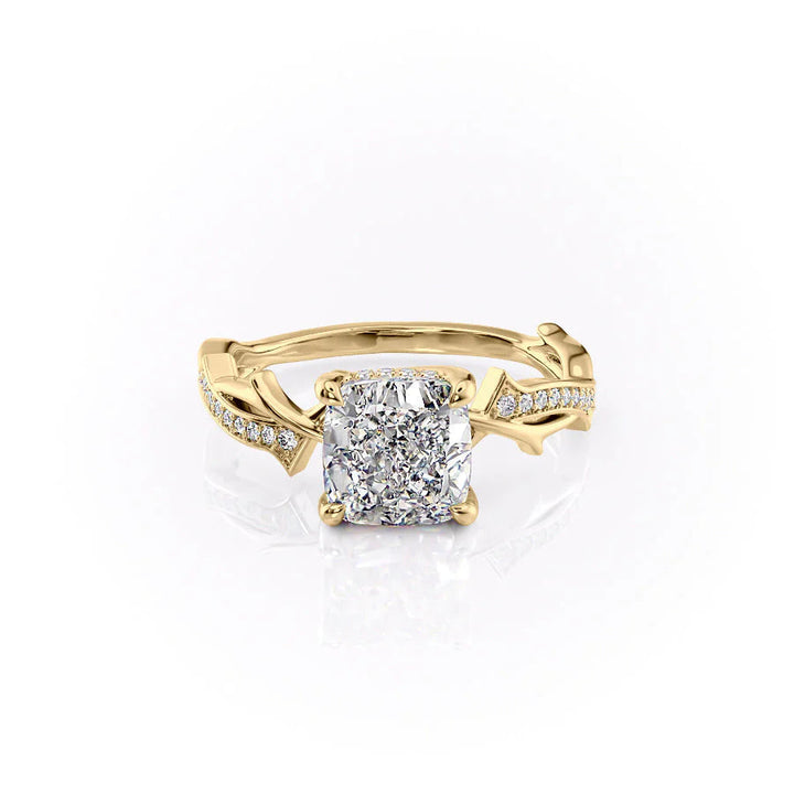The Pave Coco Set With Cushion Pave Lab Diamond 1 Carat 14K Gold#material_gold
