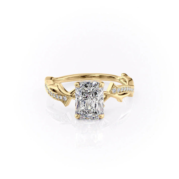 The Pave Coco Set With Radiant Pave Lab Diamond 1 Carat 14K Gold#material_gold
