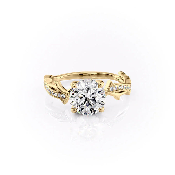 The Pave Coco Set With Round Pave Lab Diamond 1 Carat 14K Gold#material_gold