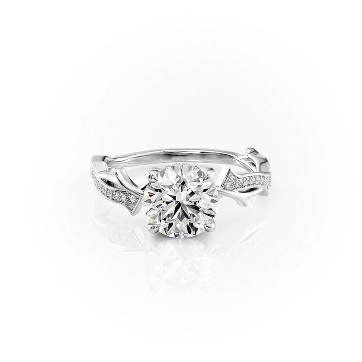 The Pave Coco Set With Round Pave Lab Diamond 1 Carat 14K White#material_white