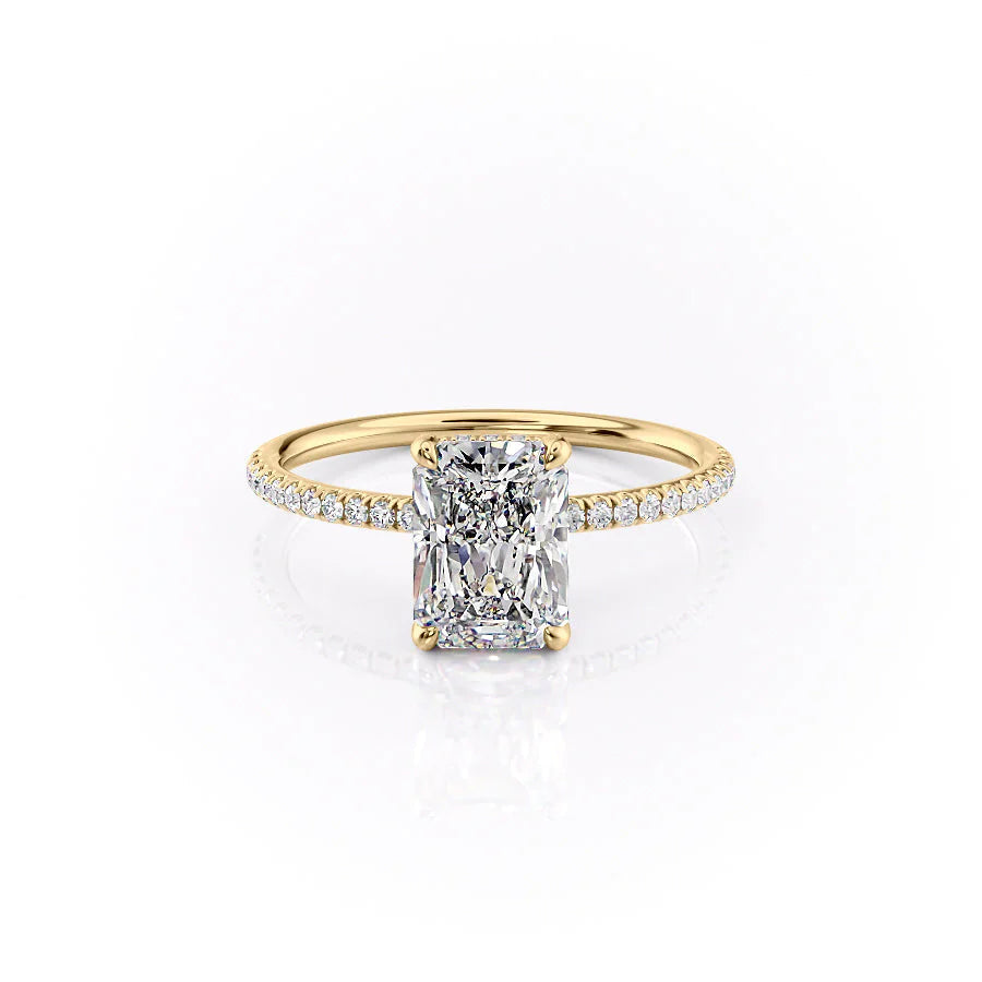 The Pave Crown Liberty Set With Radiant Pave Lab Diamond 1 Carat 14K Gold#material_gold