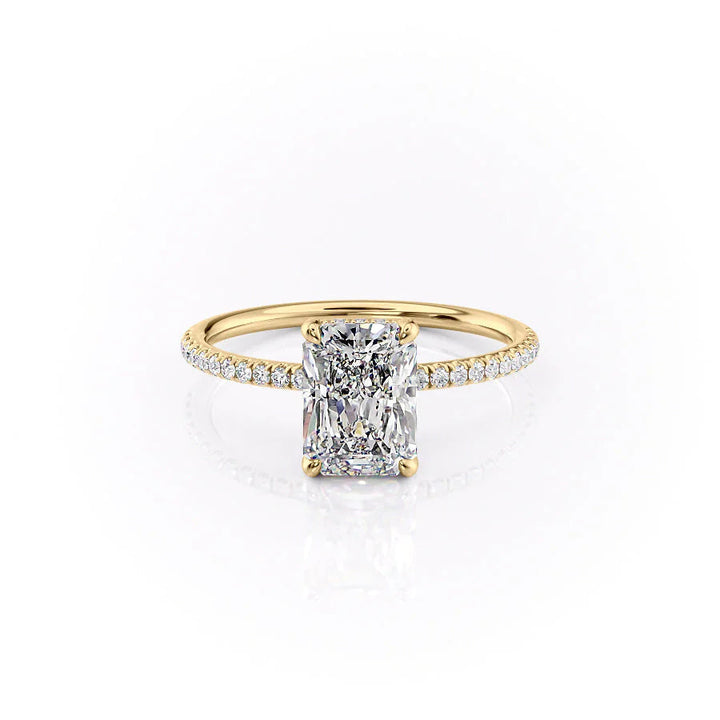 The Pave Crown Liberty Set With Radiant Pave Lab Diamond 1 Carat 14K Gold#material_gold