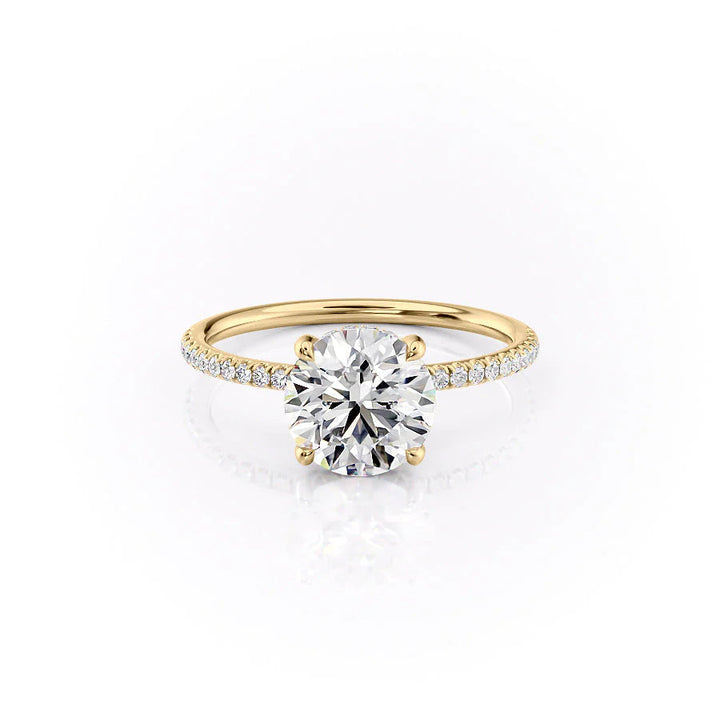 The Pave Crown Liberty Set With Round Pave Lab Diamond 1 Carat 14K Gold#material_gold