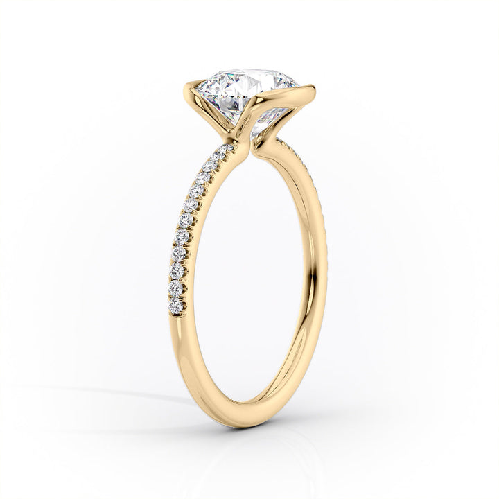 The Pave Elina Set With A Oval Pave Lab Diamond 1.5 Carat 18K Gold#material_18k-gold
