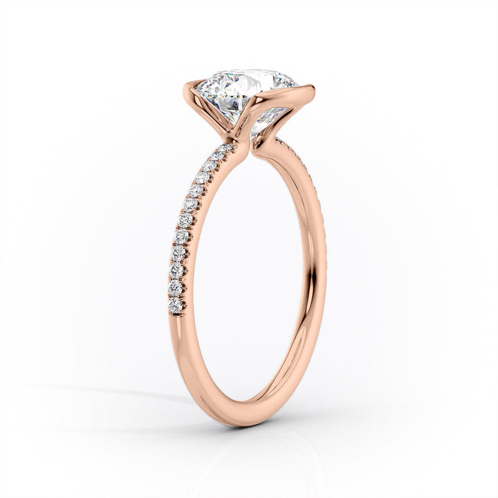The Pave Elina Set With A Princess Pave Lab Diamond 1.5 Carat 14K Rose#material_14k-rose
