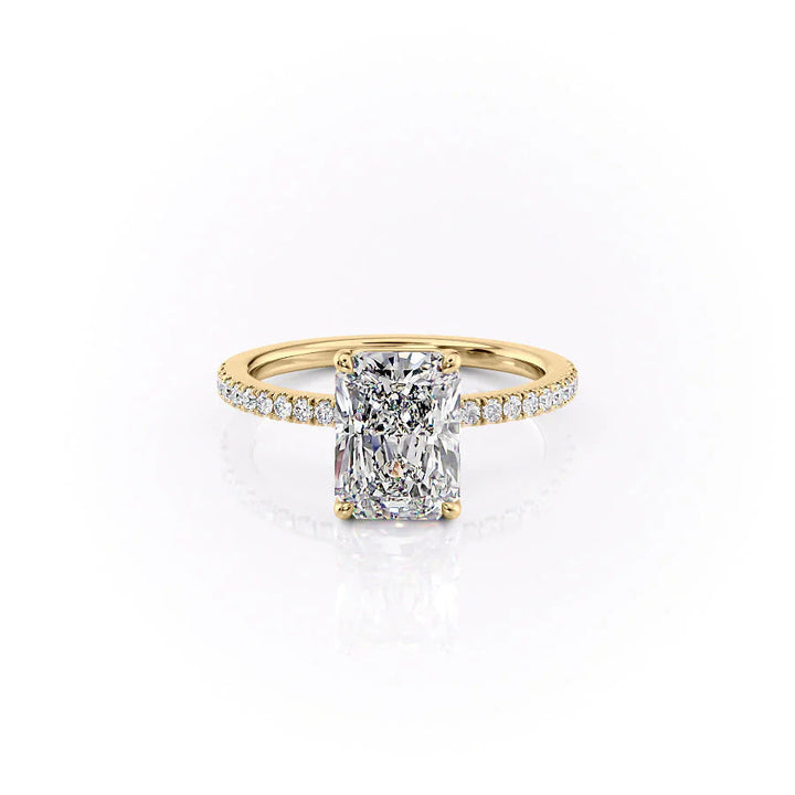 The Pave Estella Set With Radiant Pave Moissanite#material_18k-gold
