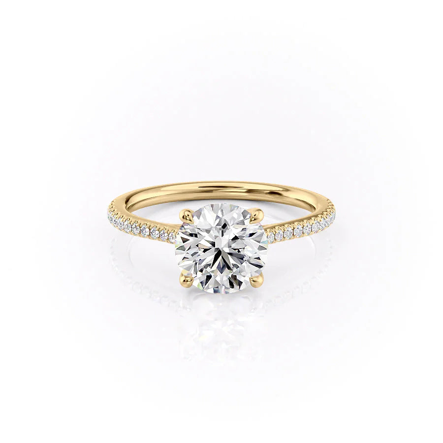 The Pave Lacole Set With Round Pave Lab Diamond 1 Carat 14K Gold#material_gold