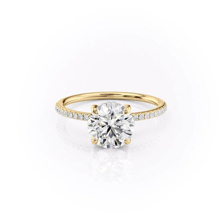 The Pave Liberty Set With Round Pave Lab Diamond 1 Carat 14K Gold#material_gold