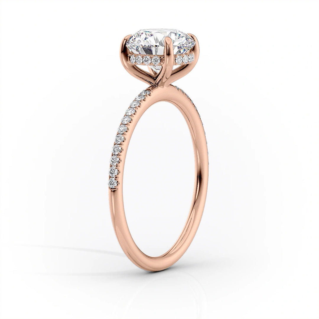 The Pave Liberty Set With Round Pave Lab Diamond 1.5 Carat 14K Rose#material_rose