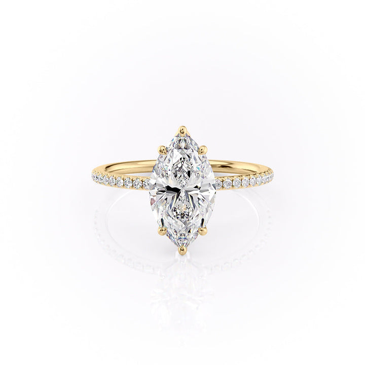 The Pave Logan Set With Marquise Pave Lab Diamond 1 Carat 14K Gold#material_gold