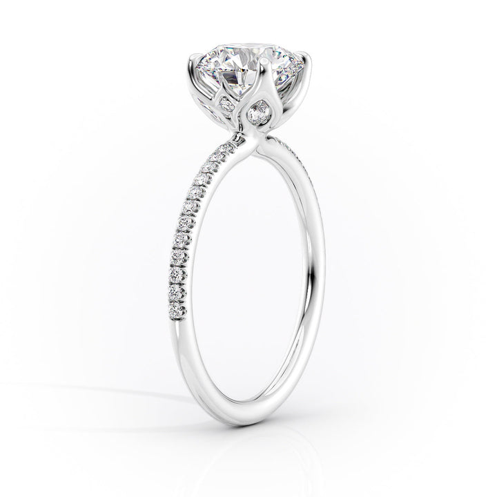 The Pave Luisa Set With A Radiant Pave Lab Diamond 1.5 Carat 18K White#material_18k-white