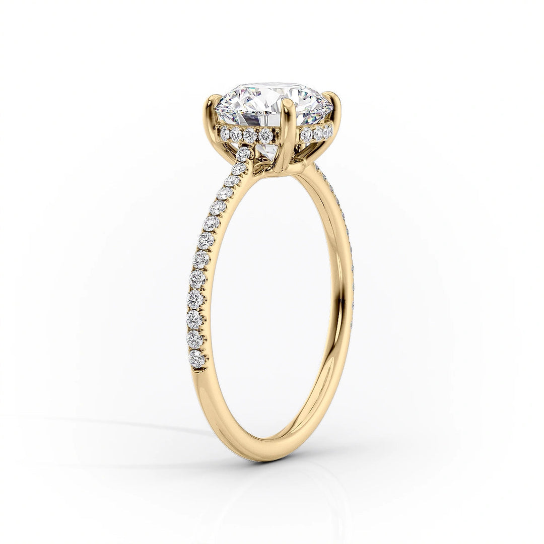 The Pave Mabel Set With Oval Pave Lab Diamond 1.5 Carat 14K Gold#material_gold