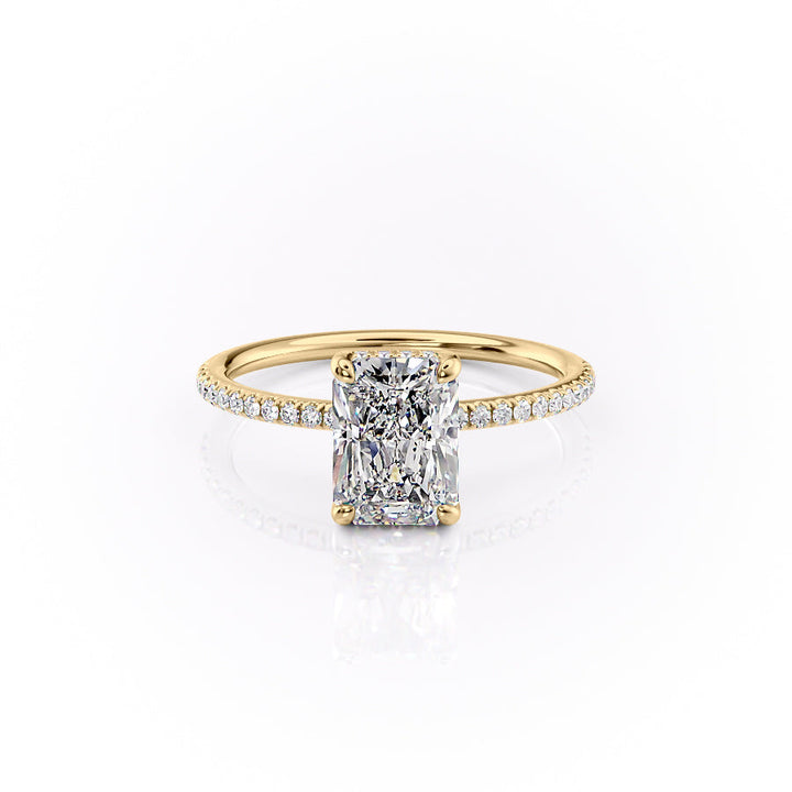 The Pave Sydney Set With Radiant Pave Lab Diamond 1 Carat 14K Gold#material_gold