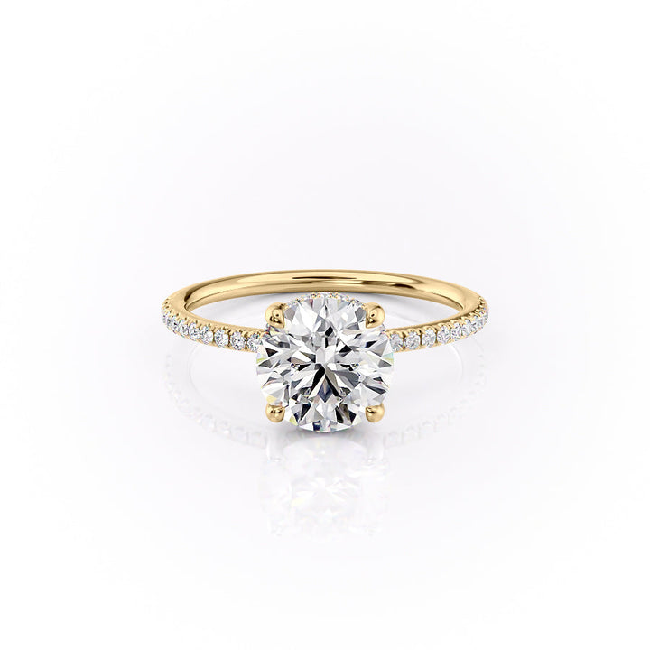 The Pave Sydney Set With Round Pave Lab Diamond 1 Carat 18K Gold#material_18k-gold
