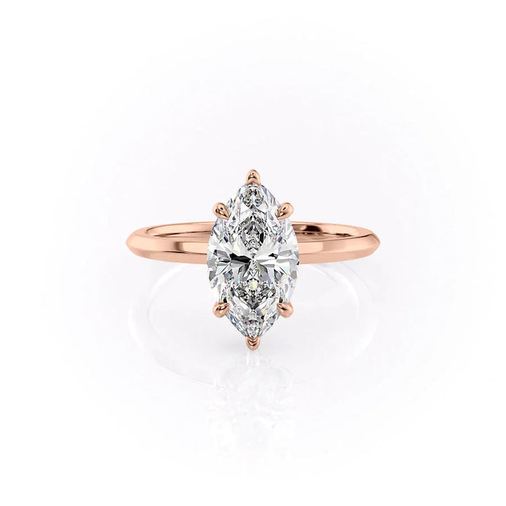The Razor Liberty Set With Marquise Solitaire Lab Diamond 1 Carat 14K Rose#material_rose