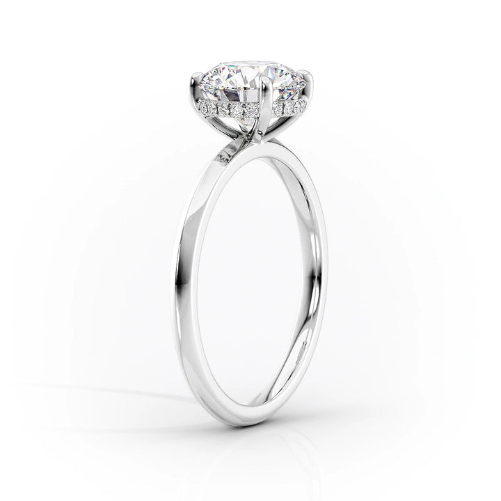 The Razor Liberty Set With Oval Solitaire Lab Diamond 1.5 Carat 14K White#material_white