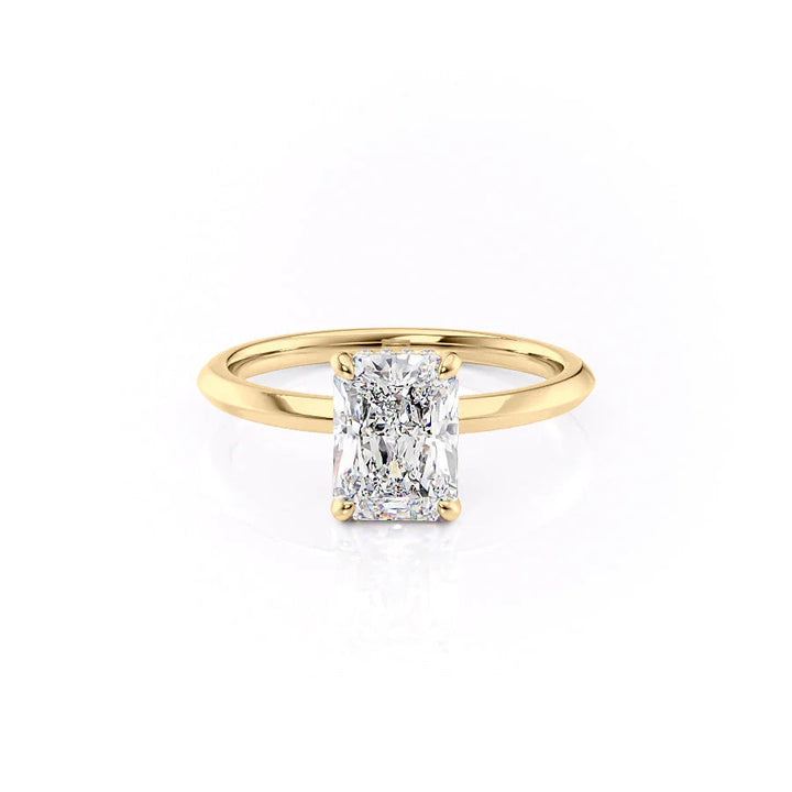 The Razor Liberty Set With Radiant Solitaire Lab Diamond 1 Carat 14K Gold#material_gold