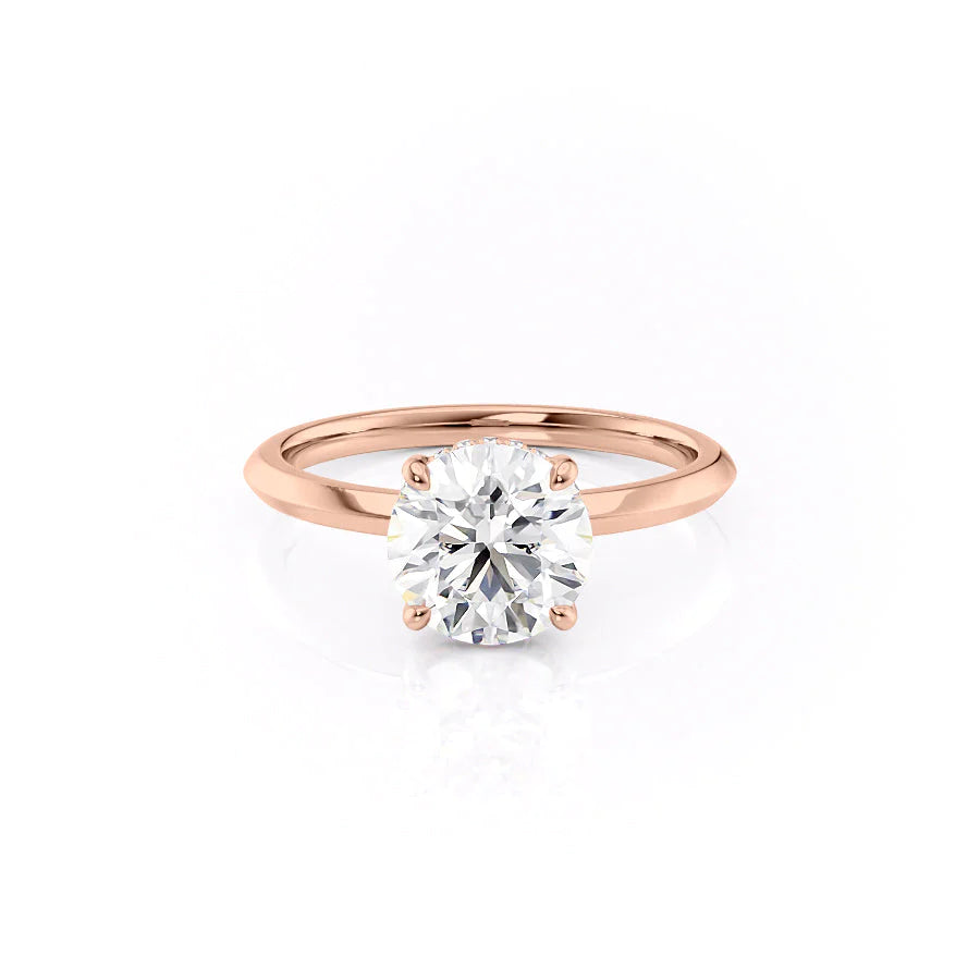The Razor Liberty Set With Round Solitaire Lab Diamond 1 Carat 14K Rose#material_rose