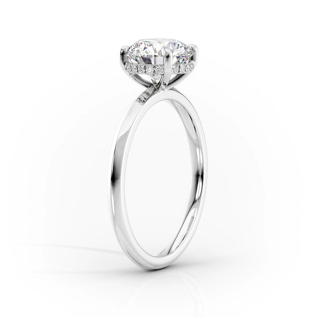 The Razor Liberty Set With Round Solitaire Lab Diamond 1.5 Carat 14K White#material_white