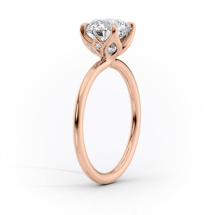 The Rose Set With A Marquise Solitaire Lab Diamond 1.5 Carat 14K Rose#material_14k-rose
