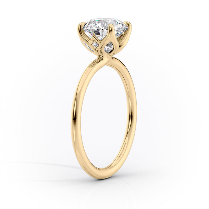 The Rose Set With A Pear Solitaire Lab Diamond 1.5 Carat 14K Gold#material_14k-gold