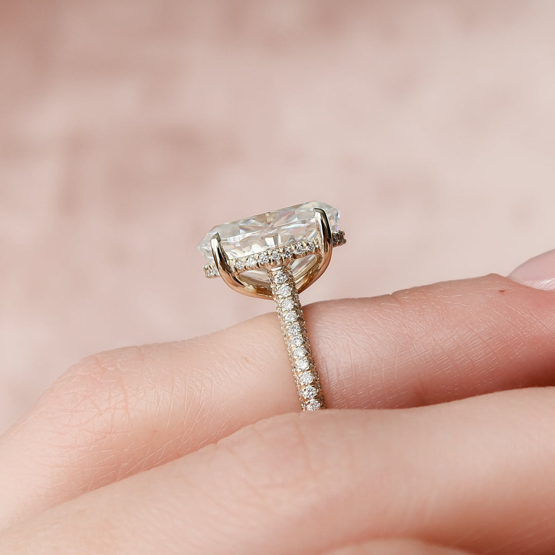 The Rosie Oval Lab Diamond Moissanite Engagement Ring