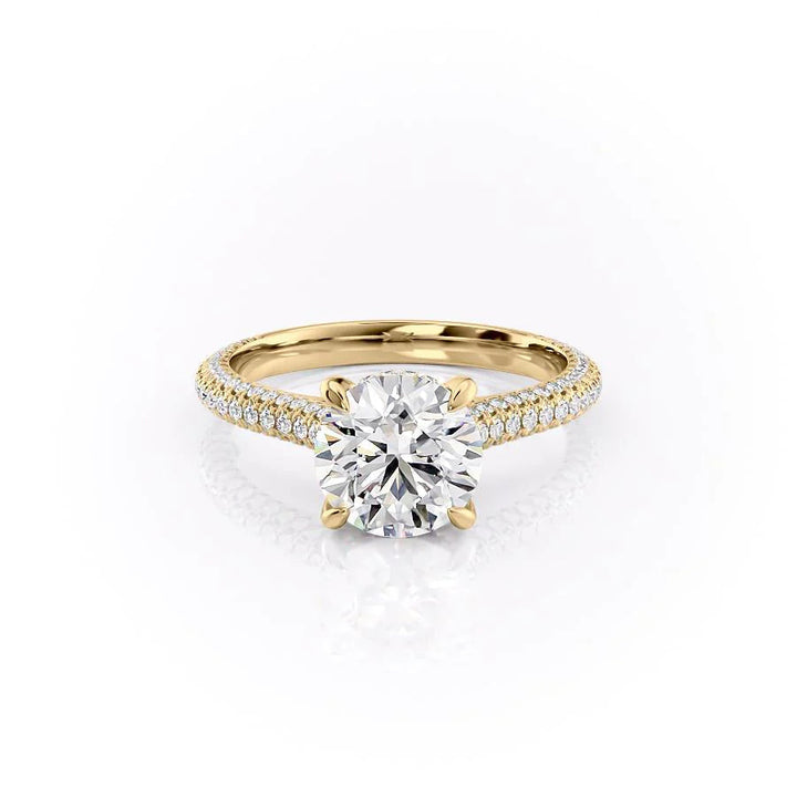 The Rosie Set With Round Pave Lab Diamond 1 Carat 14K Gold#material_gold