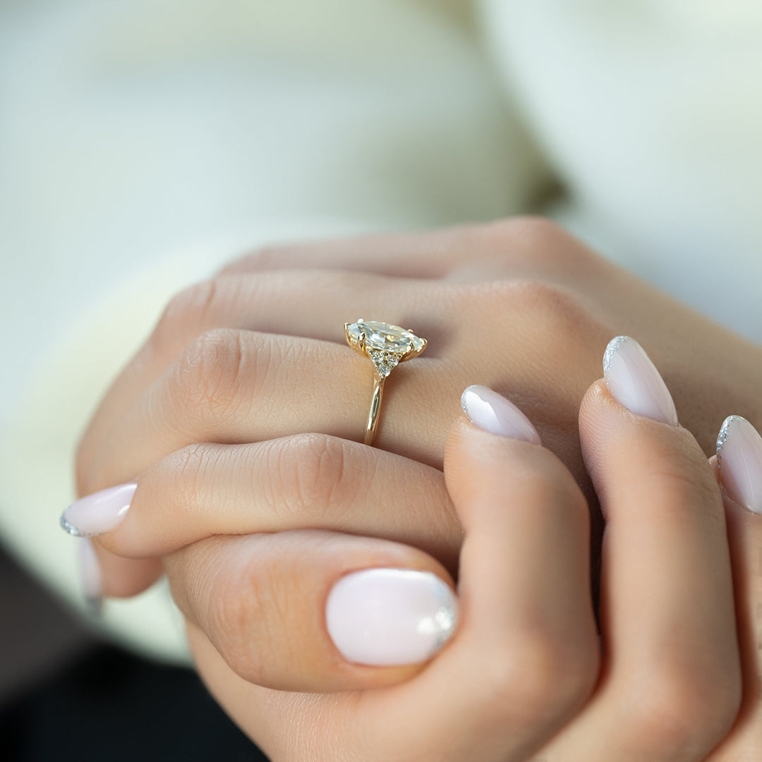 The Summer Marquise Lab Diamond Moissanite Engagement Ring