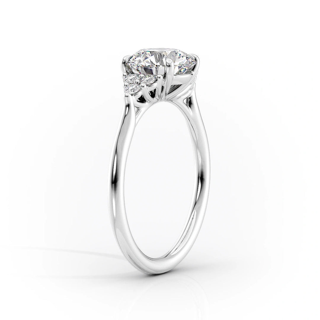The Summer Set With Oval Side Stone Lab Diamond 1.5 Carat 14K White#material_white
