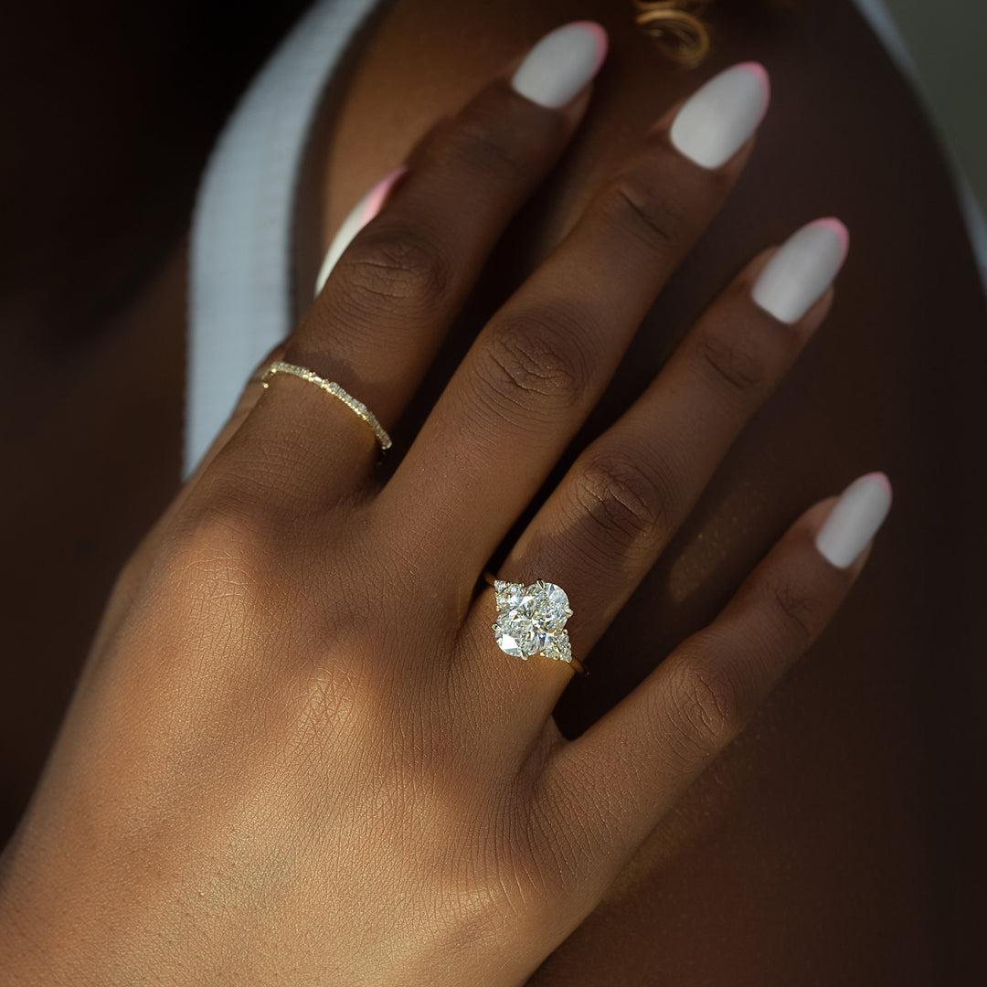 The Summer Oval Lab Diamond Moissanite Engagement Ring