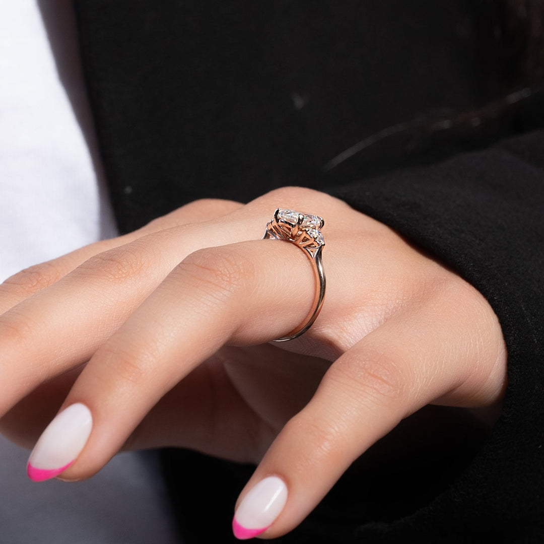 The Summer Oval Lab Diamond Moissanite Engagement Ring