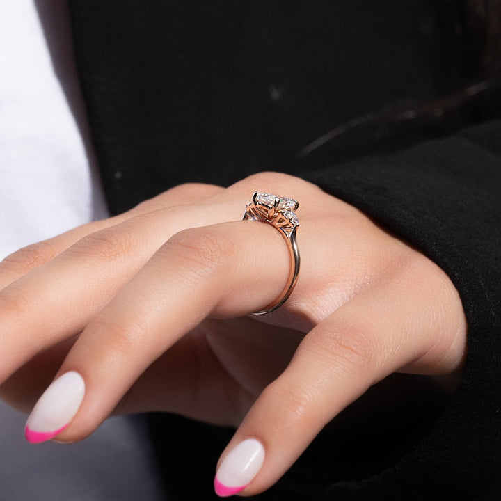 The Summer Oval Lab Diamond Moissanite Engagement Ring *Shown with 1.5 ct #material_rose