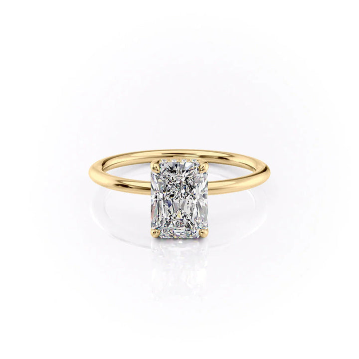 The Sydney Set With Radiant Solitaire Lab Diamond 1 Carat 14K Gold#material_gold