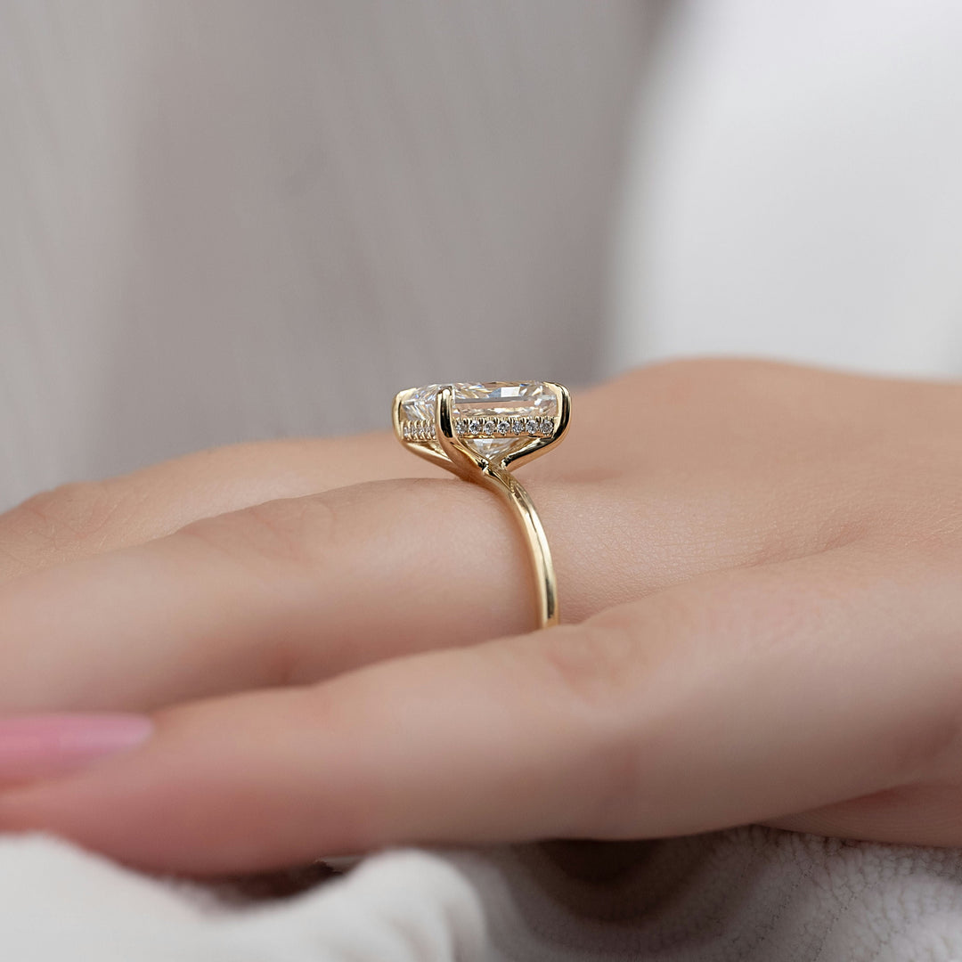 The Sydney Radiant Lab Diamond Moissanite Engagement Ring