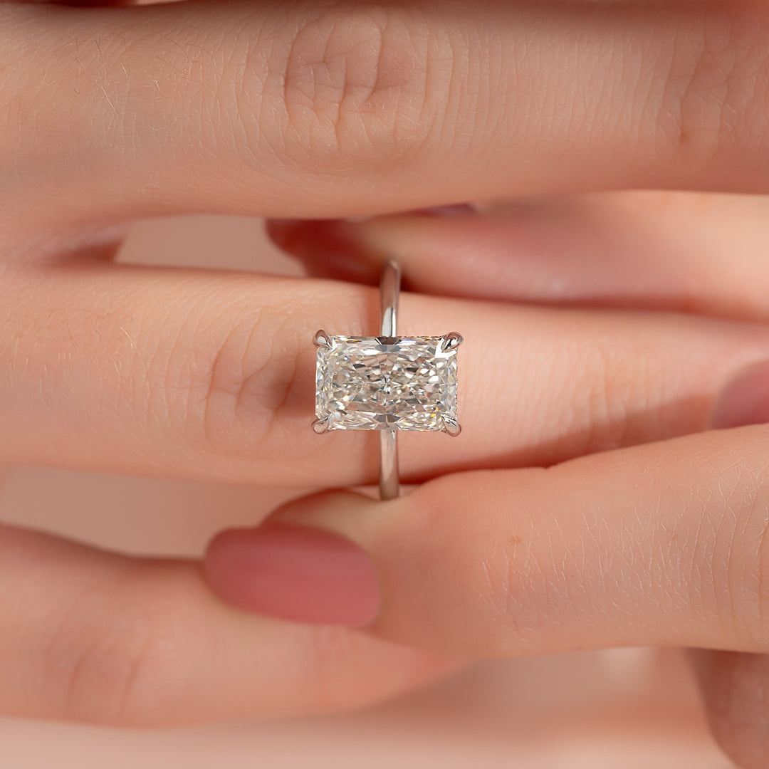 The Sydney Radiant Lab Diamond Moissanite Engagement Ring