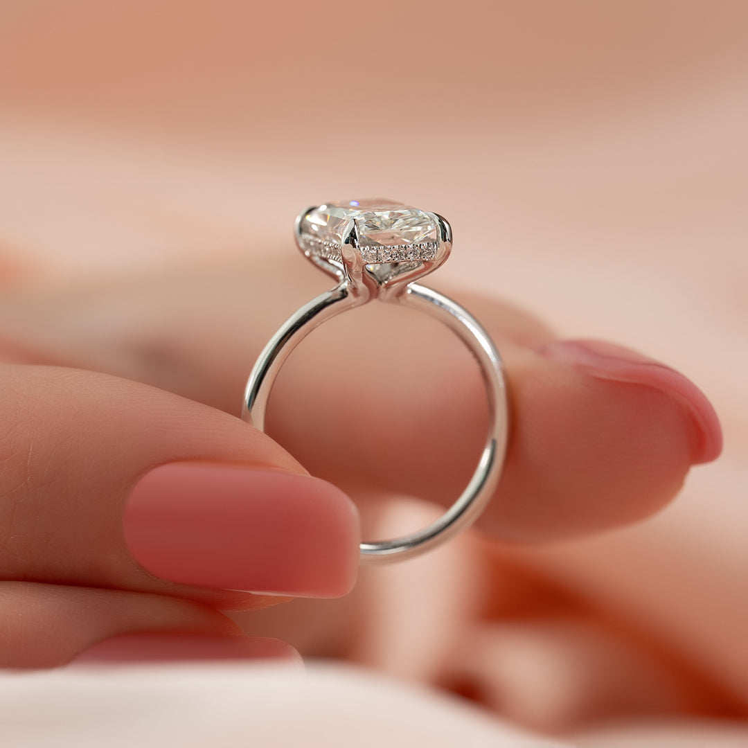 The Sydney Radiant Lab Diamond Moissanite Engagement Ring