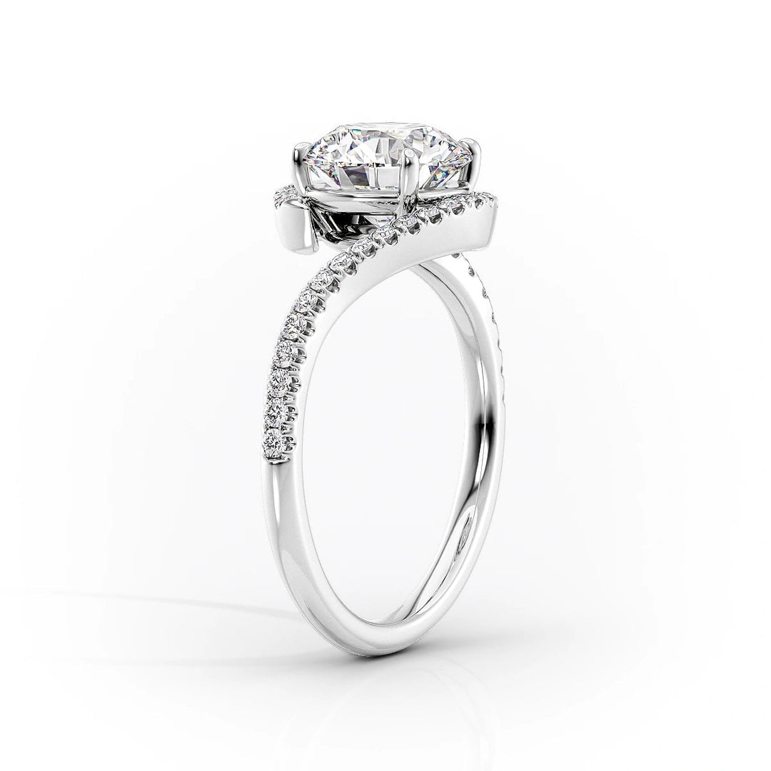 The Sylvia Set With Round Pave Moissanite#material_white