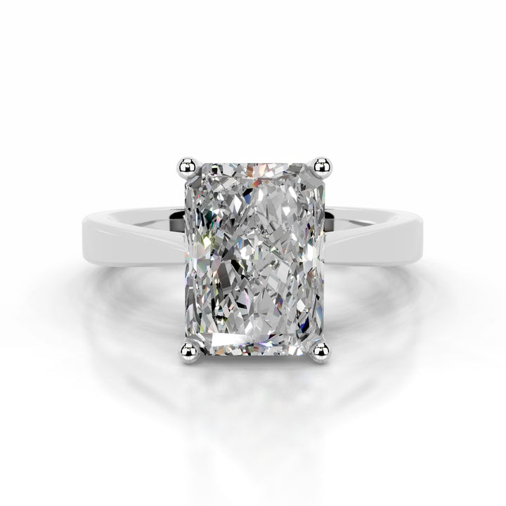 Valentina Moissanite Ring 1 Carat 14K White#material_14k-white
