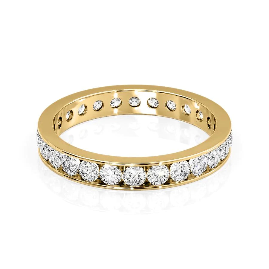 1.2ct Round Channel Eternity Eternity Rings 14K Gold Round Lab Diamonds#material_14k-gold