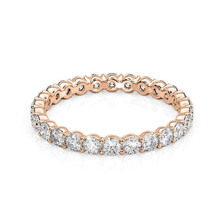 1.2ct Round Eternity Eternity Rings 18K Rose Round Lab Diamonds#material_18k-rose