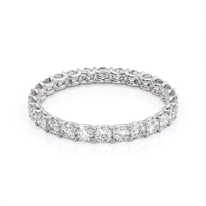 1.2ct Round U Prong Eternity Eternity Rings 14K White Round Lab Diamonds#material_14k-white