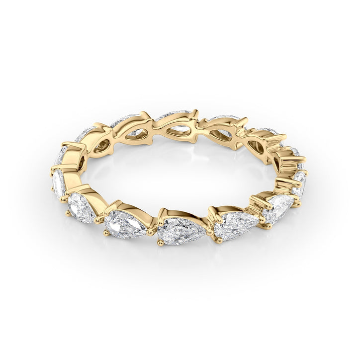 1.5ct East West Pear Eternity Eternity Rings 14K Gold Pear Lab Diamonds#material_14k-gold