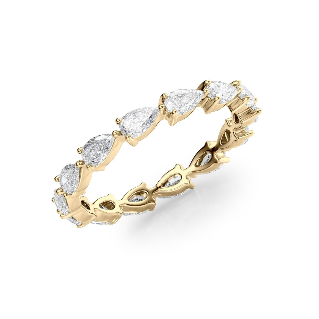 1.5ct East West Pear Eternity Eternity Rings 14K Gold Pear Lab Diamonds#material_14k-gold