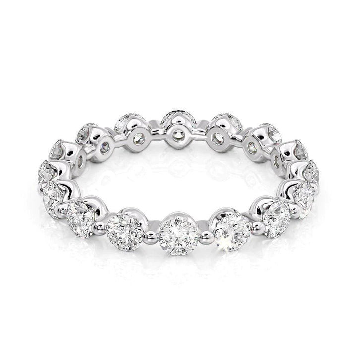 1.5ct Round Shared Prong Eternity Eternity Rings 14K White Round Lab Diamonds#material_14k-white