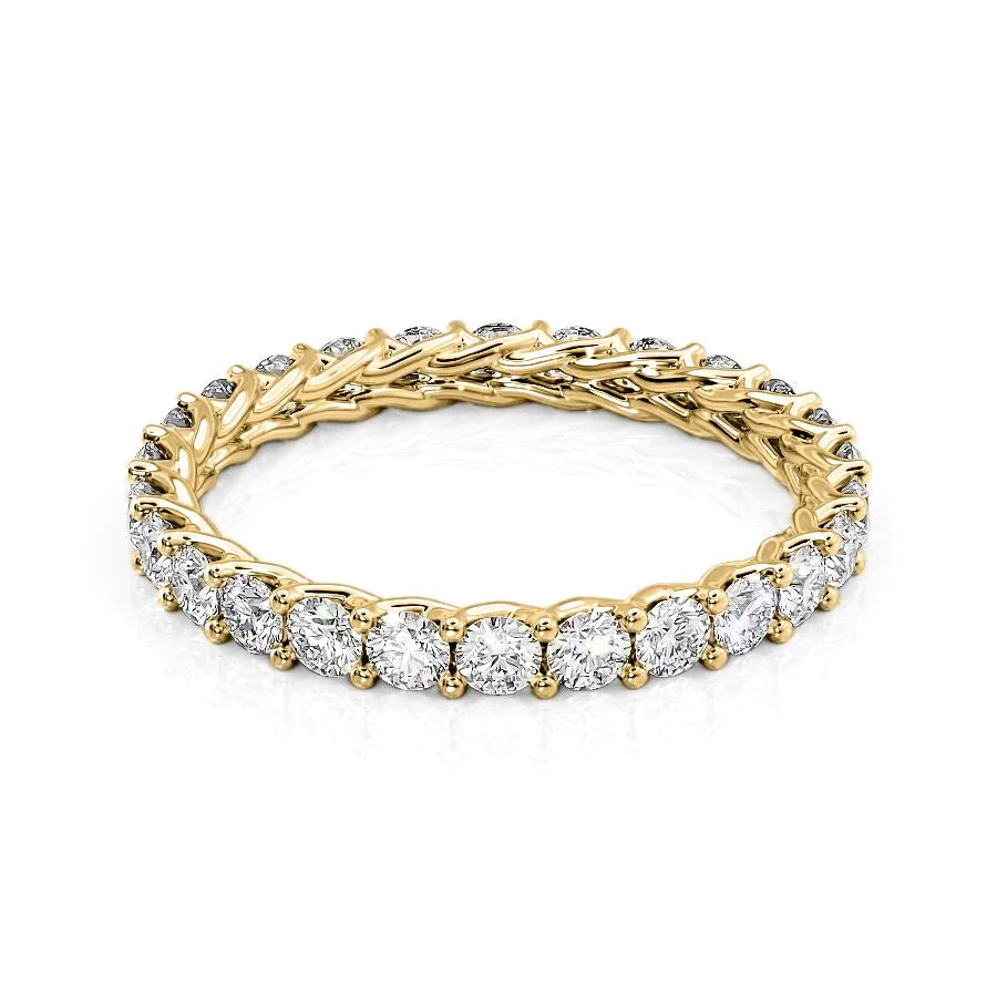 1.5ct Round Trellis Eternity Eternity Rings 14K Gold Round Lab Diamonds#material_14k-gold