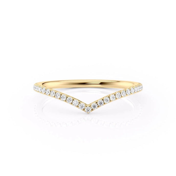 1.5mm Chevron Hannah Wedding Bands Diamonds Half Way 14K Gold#material_14k-gold