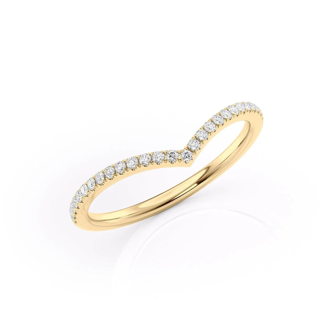 1.5mm Chevron Hannah Wedding Bands Diamonds Half Way 14K Gold#material_14k-gold