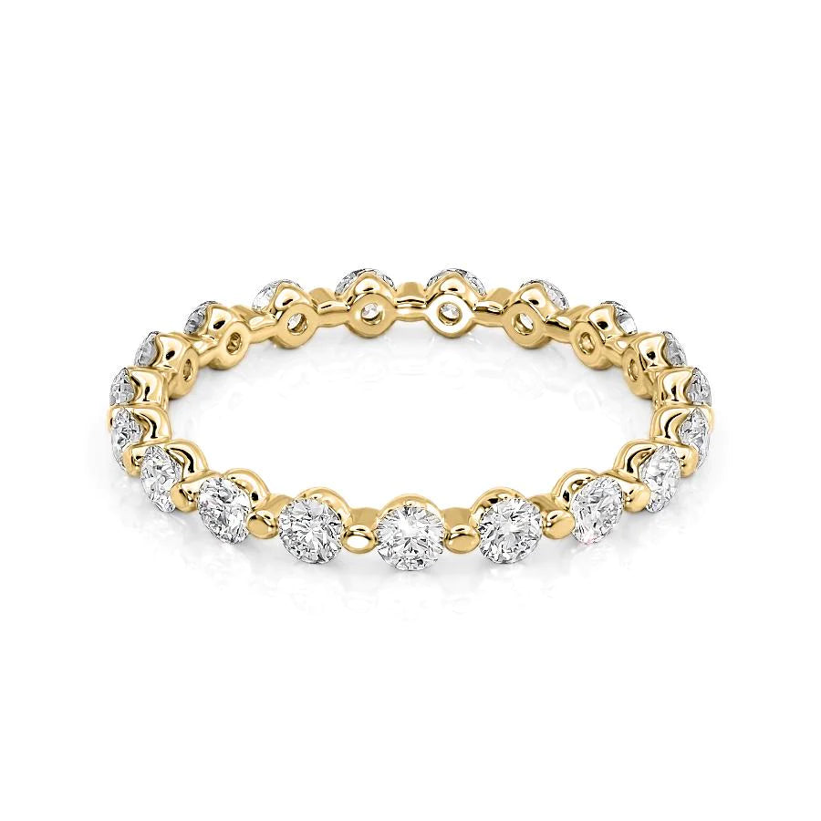 1ct Round Shared Prong Eternity Eternity Rings 14K Gold Round Lab Diamonds#material_14k-gold